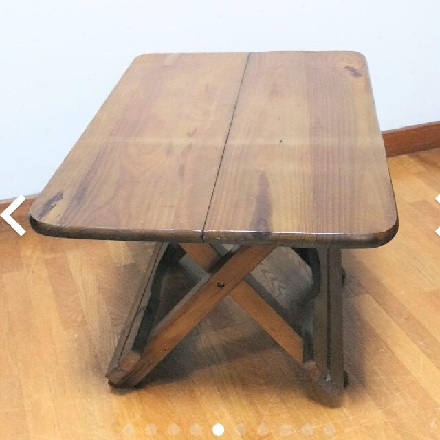 【アンティーク】ちどり産業  折り畳み式テーブル 4