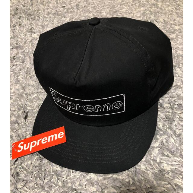 supreme KAWS cap 黒