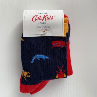 キャスキッドソン(Cath Kidston)の新品 3足組 キャスキッズ 靴下 4歳 7歳(靴下/タイツ)