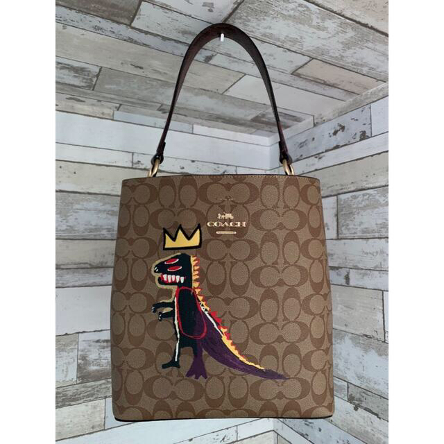 COACH コーチ バスキア ショルダーバッグ シグネチャー ブラウン-