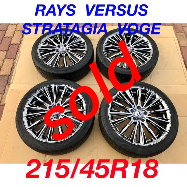 【良品】キャデラックAW付4本セットサマータイヤ 215/45R18 89W