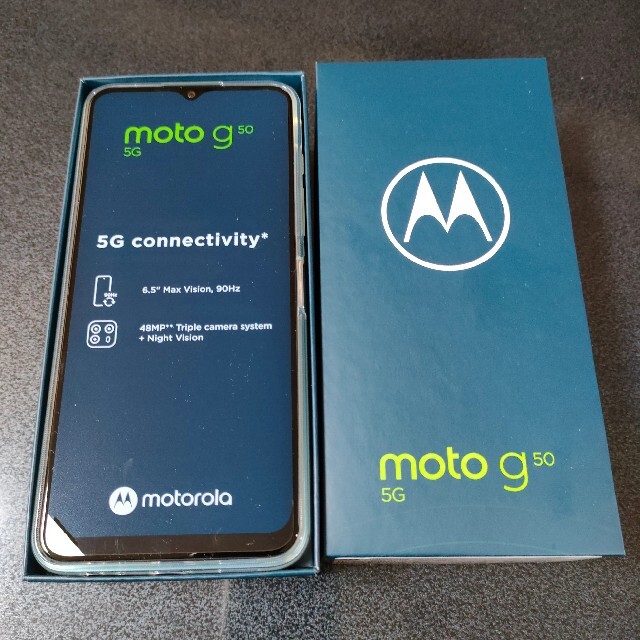 【新品】MOTOROLA moto g50 新品 5G テンダーグリーン