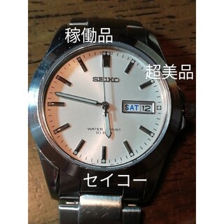 セイコー(SEIKO)のL46　超美品　セイコー　クォーツ時計　デイ・デイト　稼働品(腕時計(アナログ))