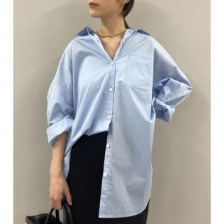 ラウンジドレス(Loungedress)の【Loungedress】チュニックシャツ（ブルー）(シャツ/ブラウス(長袖/七分))