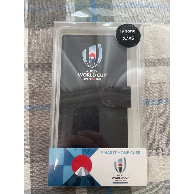 ラグビーワールドカップ2019 手帳型iPhone X/XSスマホケース黒 スポーツ/アウトドアのスポーツ/アウトドア その他(ラグビー)の商品写真