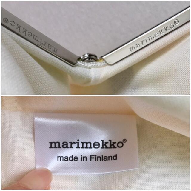 marimekko(マリメッコ)の美品／マリメッコ／ストライプポーチ＆ミニウニッコがま口ポーチ レディースのファッション小物(ポーチ)の商品写真