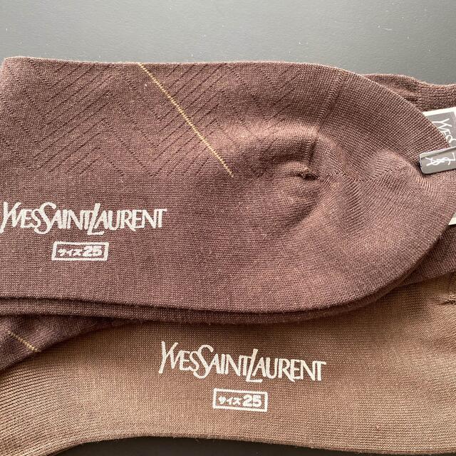 Saint Laurent(サンローラン)のYVES SAINT LAURENT ビジネスソックス　　　　　ブラウン2足組 メンズのレッグウェア(ソックス)の商品写真