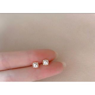 高品質小ぶりシンプルピアス　s925純銀針(ピアス(両耳用))
