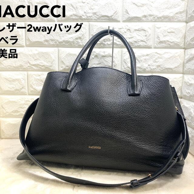 美品 イアクッチ IACUCCI レザー ハンドバッグ ショルダー ベラ L