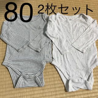 ベビーギャップ(babyGAP)の2枚セット　80 baby gap ロンパース(ロンパース)