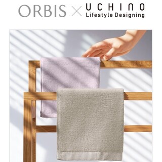 オルビス(ORBIS)のオルビス　ORBIS×UCHINO ふわふわ無撚糸ハンドタオル2枚セット　非売品(タオル/バス用品)