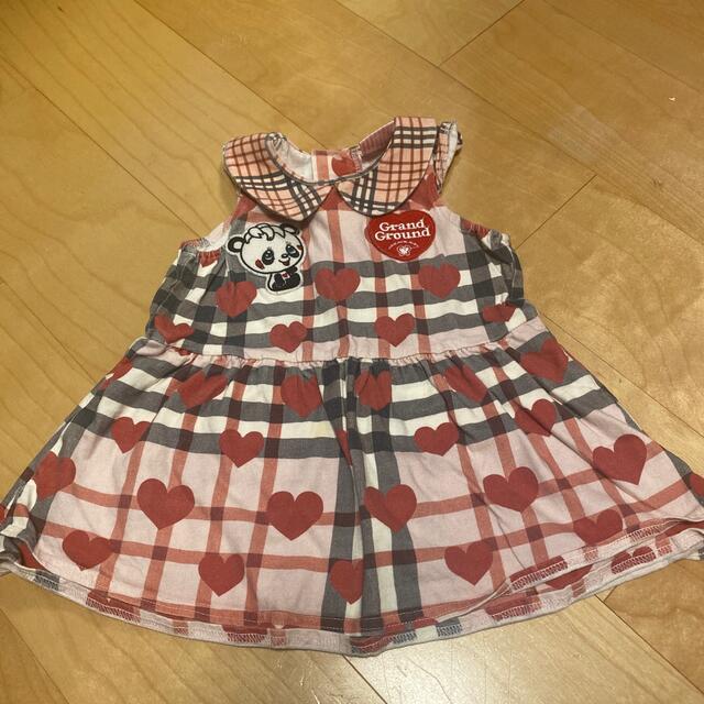 GrandGround(グラグラ)のGRAND GROUND ワンピース　90 キッズ/ベビー/マタニティのキッズ服女の子用(90cm~)(ワンピース)の商品写真