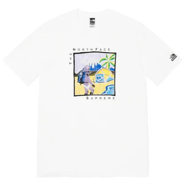 Supreme(シュプリーム)のＬサイズ　Supreme  The North Face Sketch 白 メンズのトップス(Tシャツ/カットソー(半袖/袖なし))の商品写真