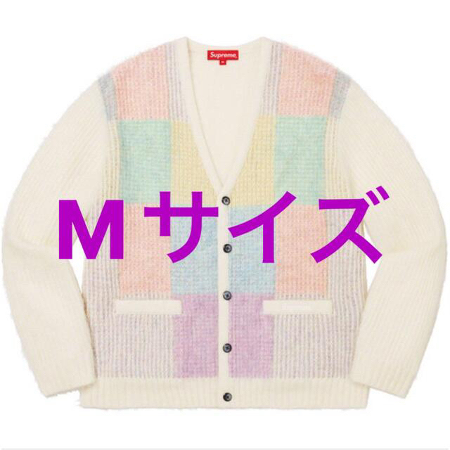 メンズSupreme Brushed Grid Cardigan "White" M