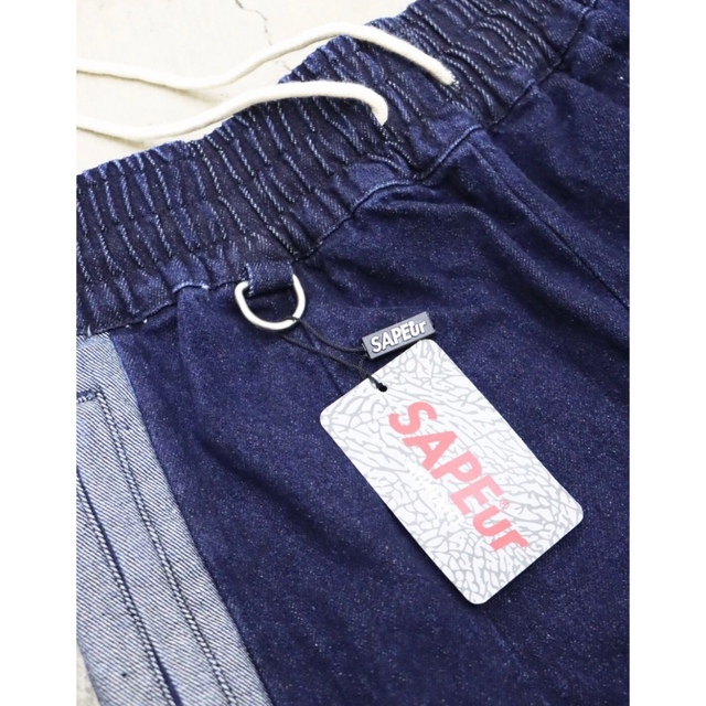 新品未開封】SAPEur DENIM TRACK PANTS インディゴ XL