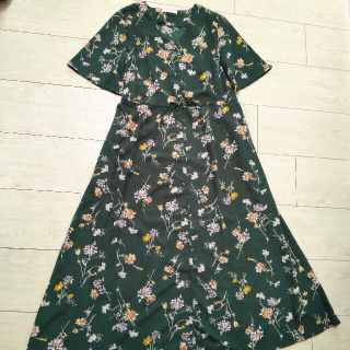 ショコラフィネローブ(chocol raffine robe)のchocol raffine robe 花柄前開きワンピース(ロングワンピース/マキシワンピース)