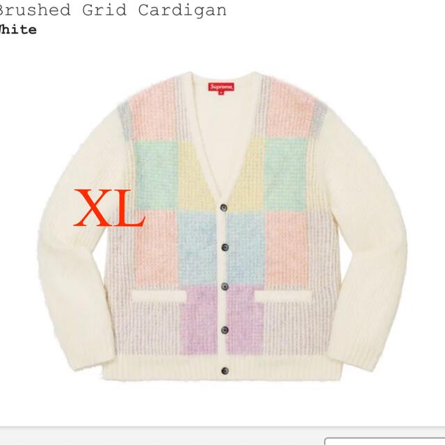 supreme Brushed Grid Cardigan Sサイズ