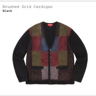 シュプリーム(Supreme)のsupreme Brushed Grid Cardigan Lサイズ(カーディガン)