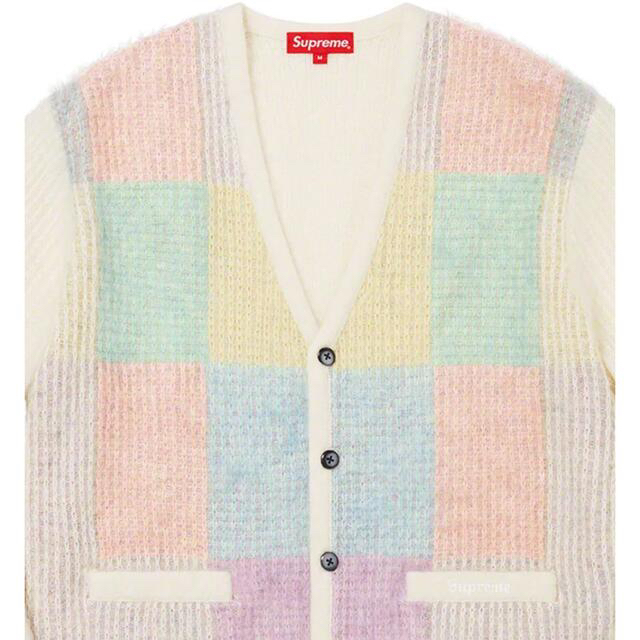 22ss Supreme Brushed Grid Cardigan