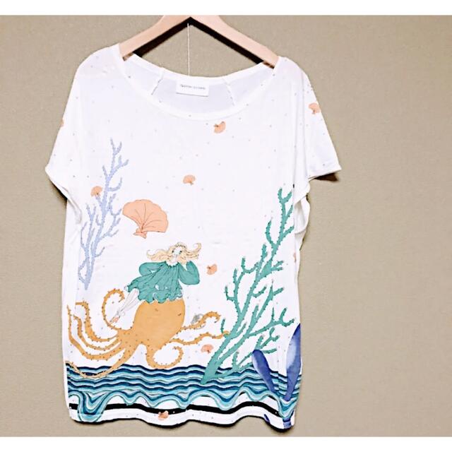 ●ツモリチサト　人魚とタコ柄Tシャツ