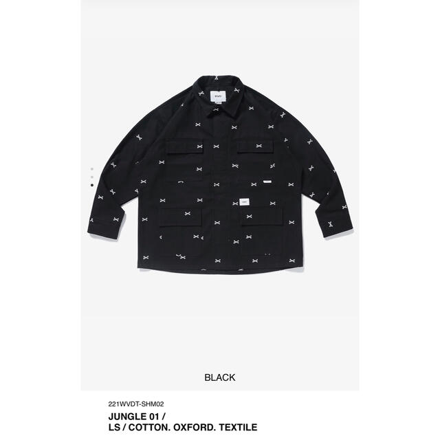 L WTAPS JUNGLE 01 LS COTTON BLACK クロスボーン