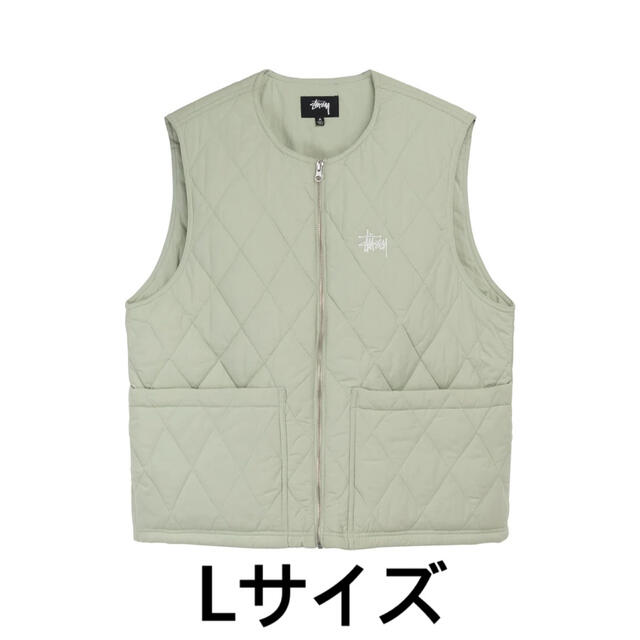 ベスト【即日発送】STUSSY DIAMOND QUILTED VEST L