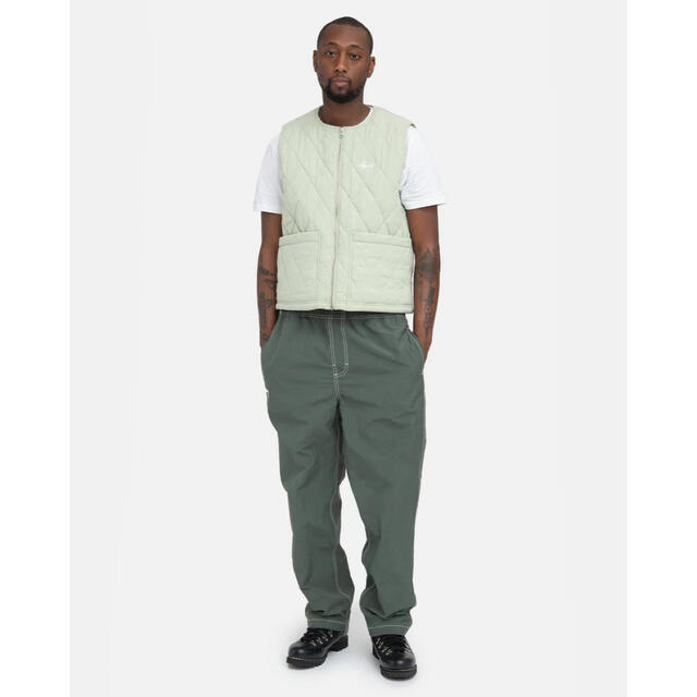 STUSSY - 【即日発送】STUSSY DIAMOND QUILTED VEST Lの通販 by じん's ...