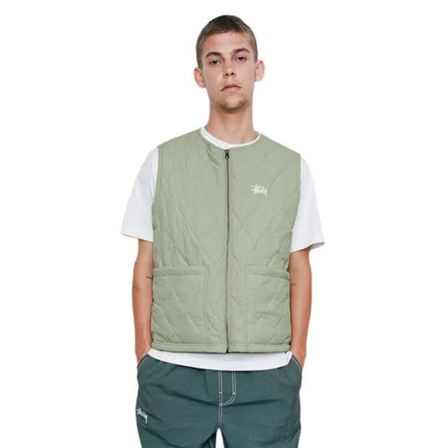 STUSSY - 【即日発送】STUSSY DIAMOND QUILTED VEST Lの通販 by じん's ...