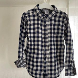 プチバトー(PETIT BATEAU)のプチバトー    6ans  116   チェック　シャツ(Tシャツ/カットソー)