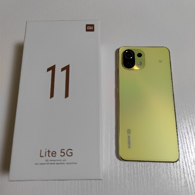 Xiaomi mi11Lite5G シトラスイエロー 本体