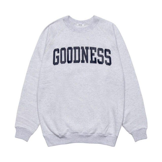 goodness グッドネス/カレッジロゴ クルーネック スウェット