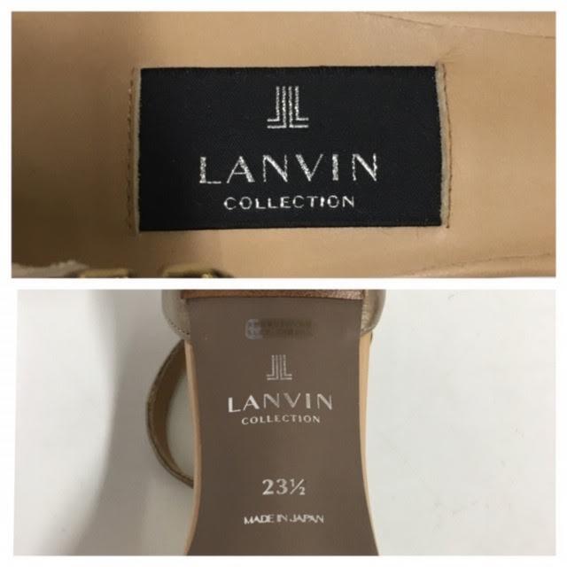 LANVIN(ランバン)の新品　ランバン　アンクルストラップドレープ サンダル 23.5cm　20G133 レディースの靴/シューズ(サンダル)の商品写真