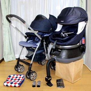 アップリカ(Aprica)の美品 Aprica ベビーカーと コンビ 360度回転チャイルドシート◆セット(ベビーカー/バギー)