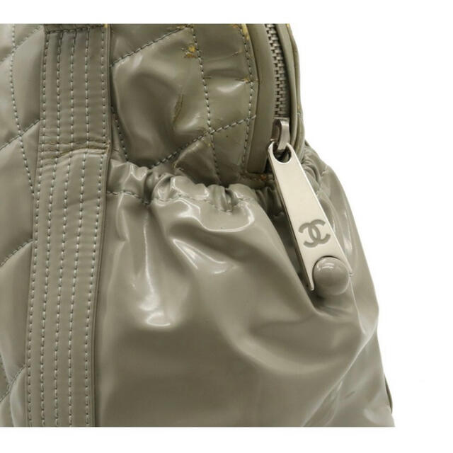 CHANEL(シャネル)のCHANEL シャネル マトラッセ ココマーク トートバッグ エナメル グレー レディースのバッグ(トートバッグ)の商品写真