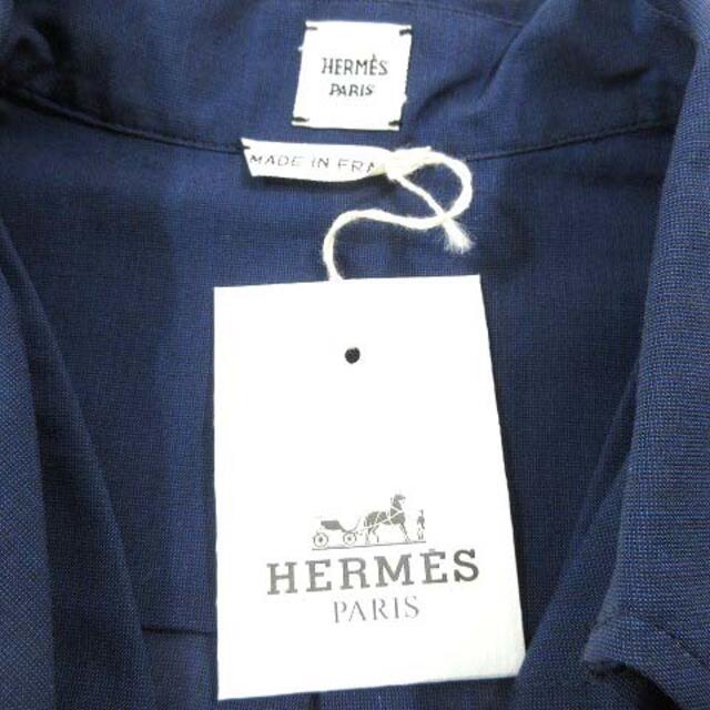 Hermes(エルメス)のエルメス  タグ付き ゴルチェ期 半袖 シャツ ブラウス 衿 2way S M レディースのトップス(シャツ/ブラウス(半袖/袖なし))の商品写真