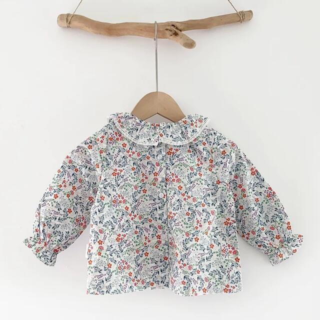 花柄　トップス　ブラウス　90〜110cm キッズ/ベビー/マタニティのキッズ服女の子用(90cm~)(ブラウス)の商品写真