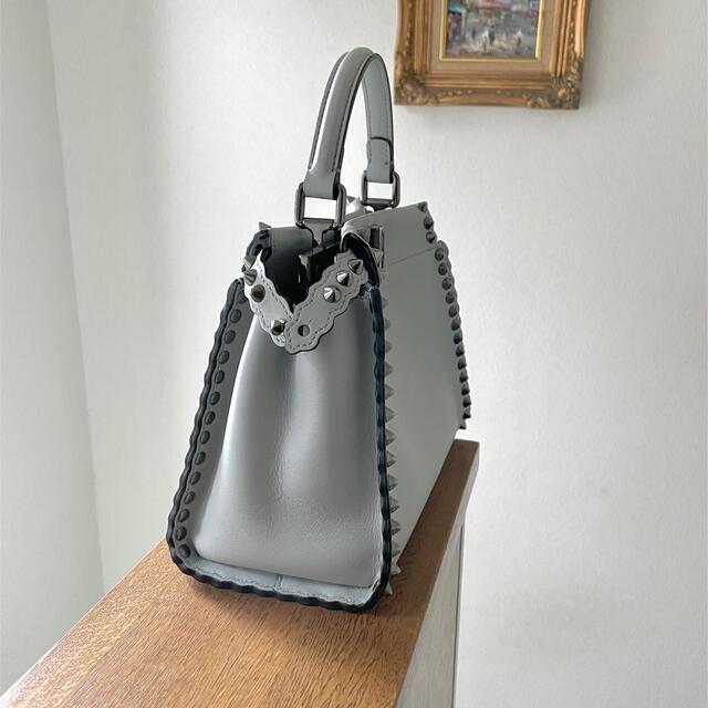 FENDI ピーカブー ミニ スタッズ アイスグレー FENDI ピーカブー ミニ スタッズ アイスグレー