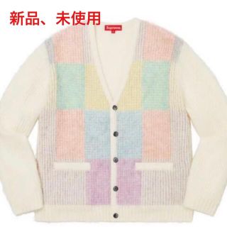 シュプリーム(Supreme)のsupreme Brushed Grid Cardigan カーディガン　M(カーディガン)