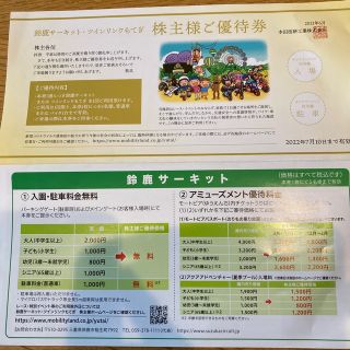 本田技研工業　株主優待券　ツインリンクもてぎ・鈴鹿サーキット　入園券(遊園地/テーマパーク)