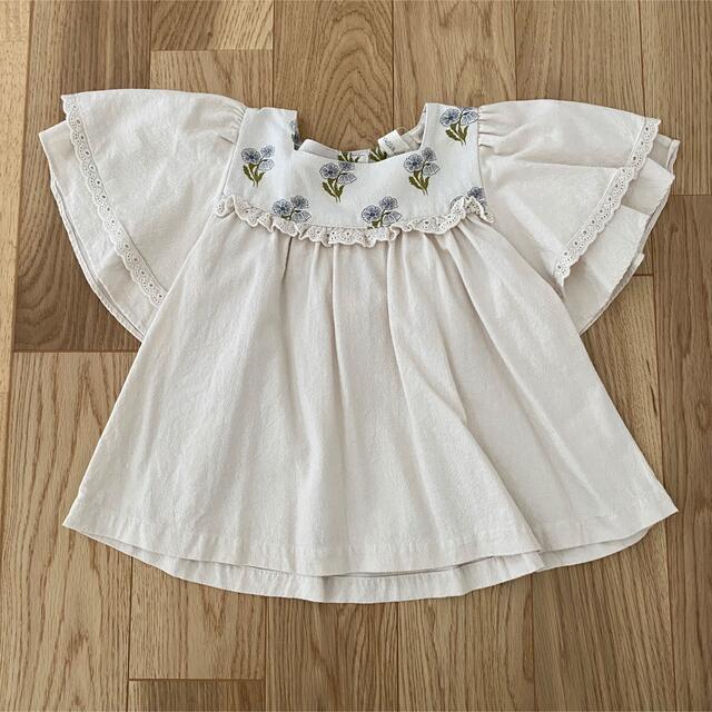 Bonpoint(ボンポワン)のlittlecottoncloths ブラウス キッズ/ベビー/マタニティのキッズ服女の子用(90cm~)(ブラウス)の商品写真