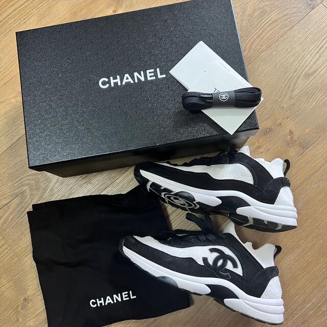 サイズ39 chanel シャネルロゴ スニーカー