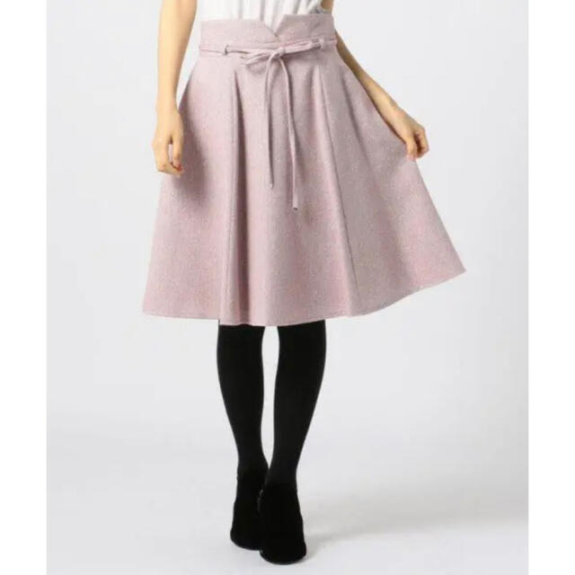 MISCH MASCH(ミッシュマッシュ)のMISCHMASCH ツイード ピンクスカート レディースのスカート(ひざ丈スカート)の商品写真