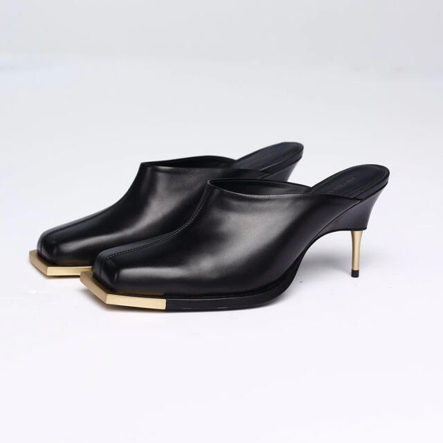 Peter Do】SQUARE TOE MULE WITH METAL TIP 品多く www.gold-and-wood.com