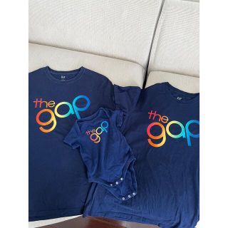 ベビーギャップ(babyGAP)のギャップ　ロゴTシャツ　親子コーデ　3枚セット(ロンパース)