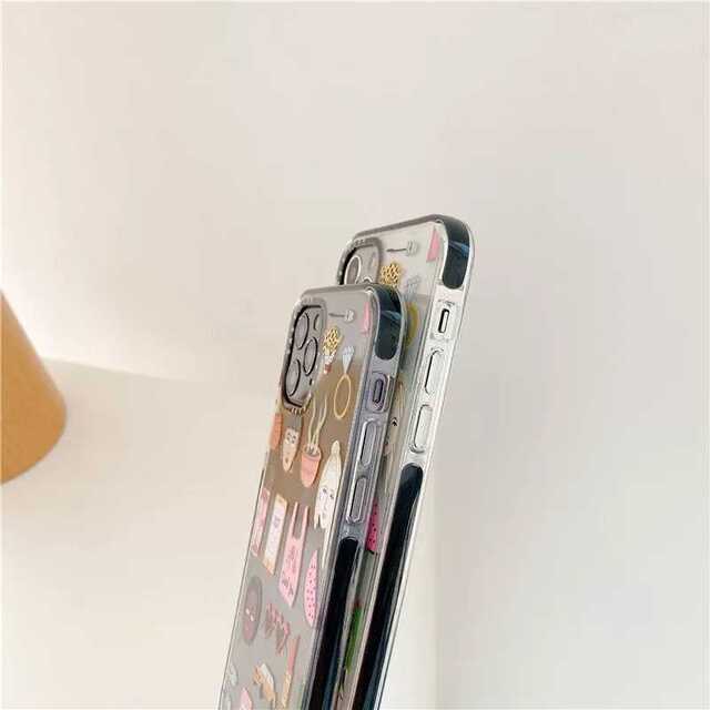 iPhoneXSケース　透明クリアカバー　おしゃれ女子　リングトラ口紅サボテン車 スマホ/家電/カメラのスマホアクセサリー(iPhoneケース)の商品写真