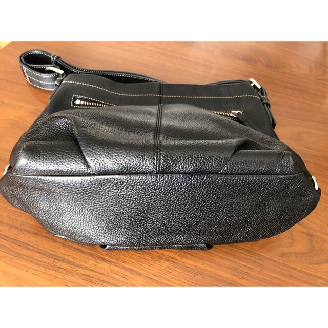 coach 本革ブラック ショルダーバッグ