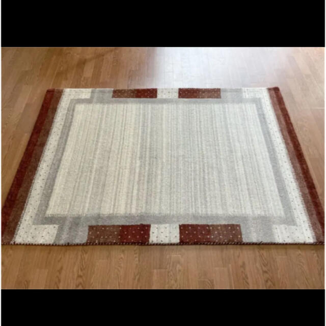 ウールギャベ 手織り 120×180cm センターラグサイズ 新品未使用 ウールギャベ 手織り 120×180cm センターラグサイズ 新品未使用