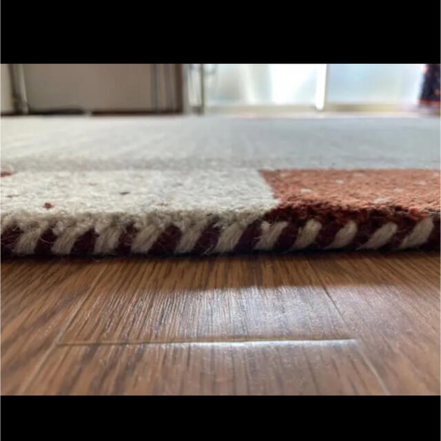 ウールギャベ 手織り 120×180cm センターラグサイズ 新品未使用 ウールギャベ 手織り 120×180cm センターラグサイズ 新品未使用