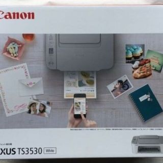 キヤノン(Canon)の新品未開封　キヤノン　 PIXUS TS3530　白　インクあり　運賃込(PC周辺機器)