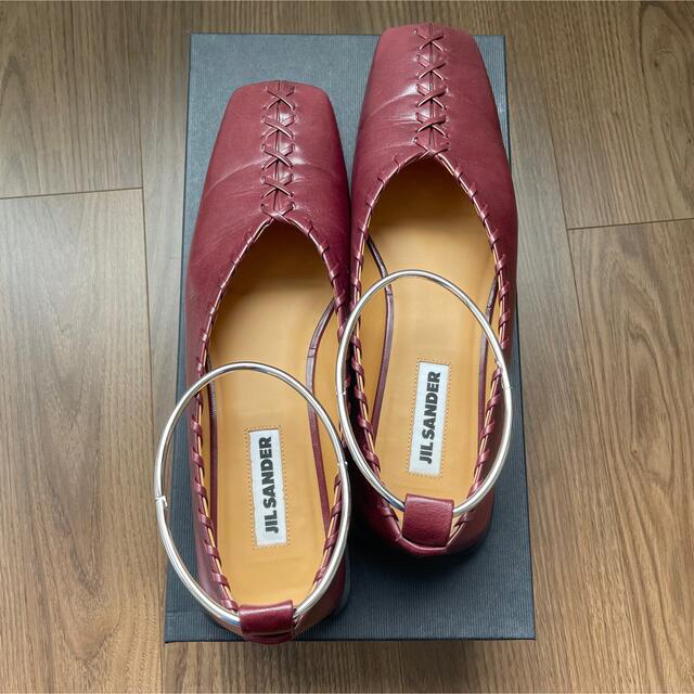 Jil Sander(ジルサンダー)の美品★JlL SANDER バレリーナDARK RED レディースの靴/シューズ(バレエシューズ)の商品写真